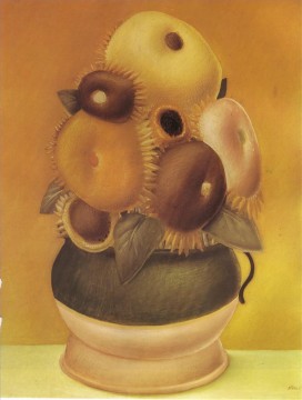 Fernando Botero Werke - Sonnenblumen Fernando Botero